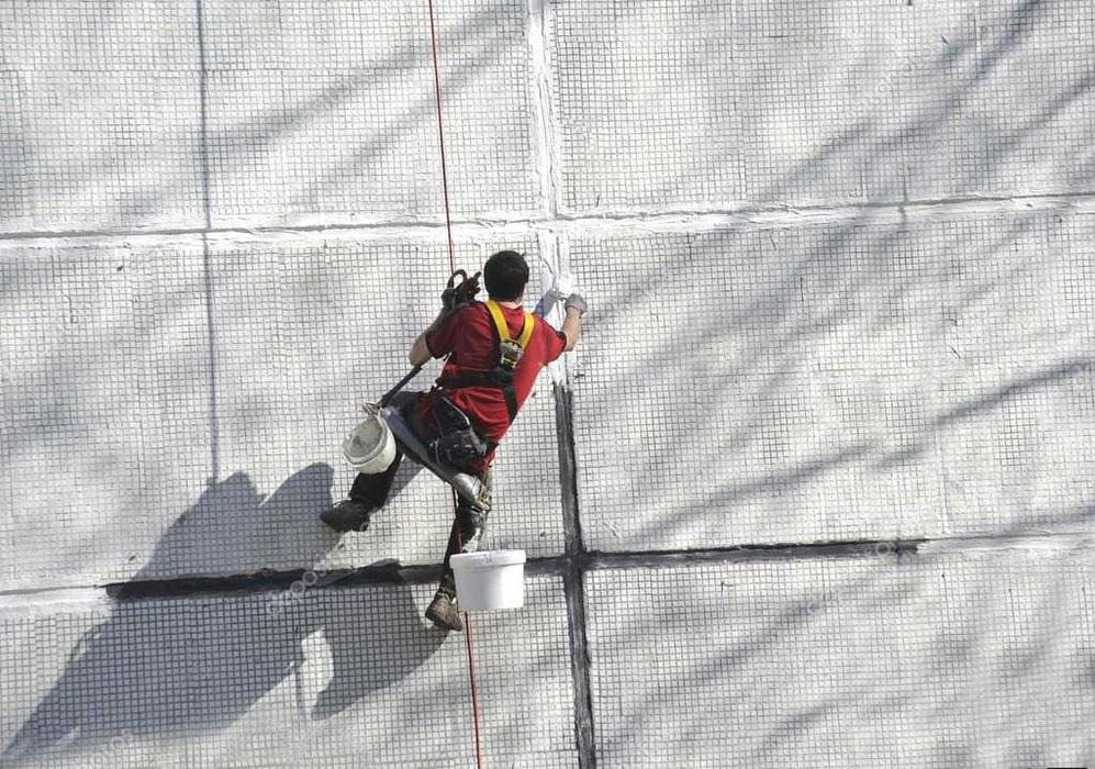 Альпинисты.Высотники.Утепление фасада.Швы.Козырьки.Alpinist xizmati.