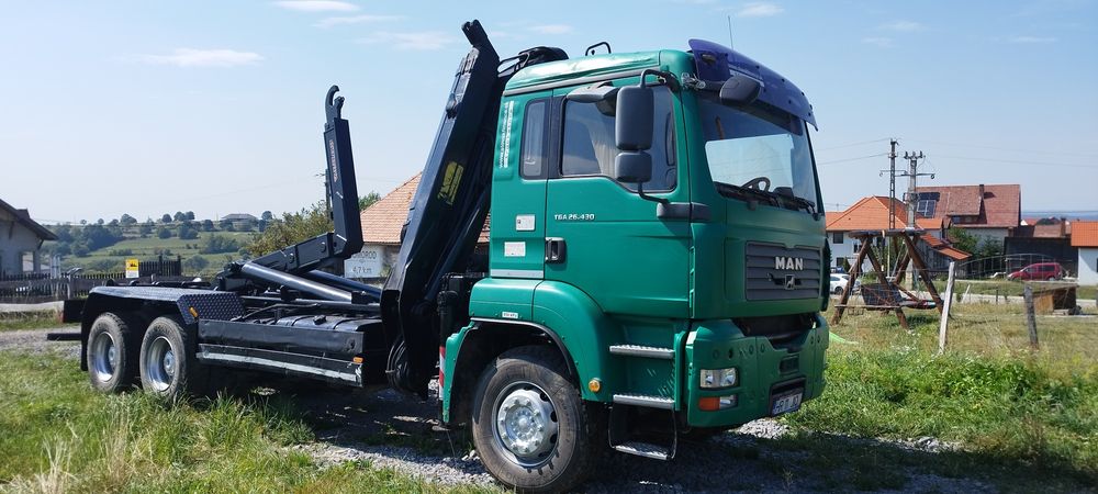 MAN cu abroll, macara, camion, schimb