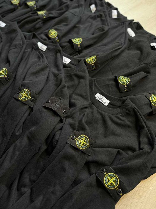 ПРОМОЦИЯ Мъжки Черен Суичър Stone Island Темен Пуловер Стоун Айлънд