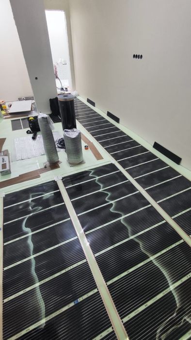 Теплый пол под ламинат и линолеум. Инфракрасная пленка + Монтаж