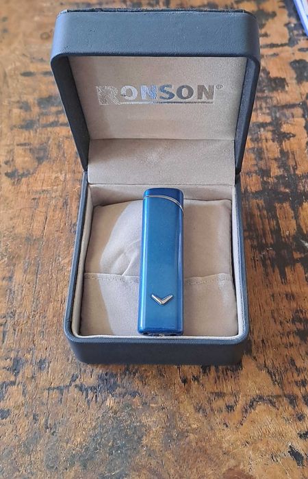 запалка Ронсън Ronson синя в подаръчна кутия
