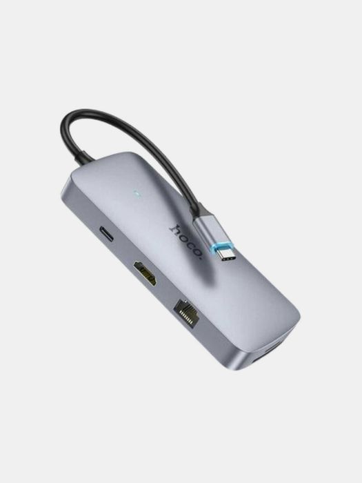ДОСТАВКА! Hoco HB32 - Мультифункционал Type-C адаптер HUB 8in1