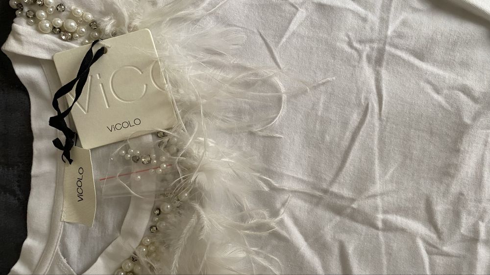 Лонгслив с перьями Италия