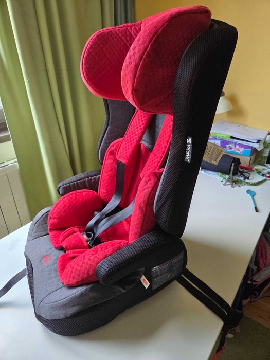 Детско столче за кола Lorelli Solero, Isofix, 9-36kg, червено/черно
