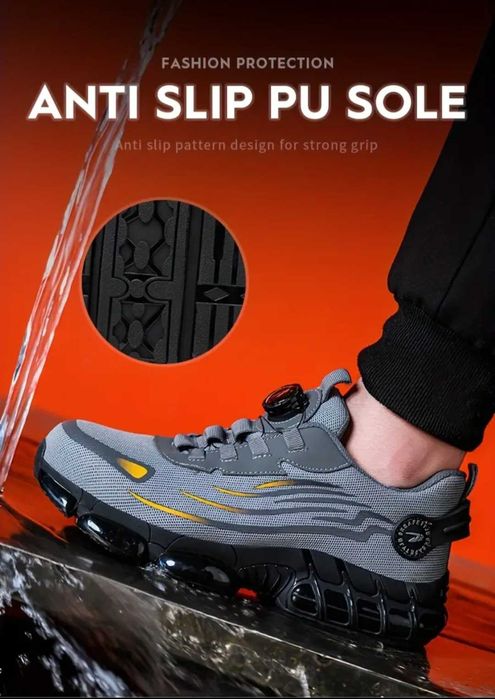 Adidasi de lucru cu Protectie, Varf metalic, Talpa intermediara Kevlar