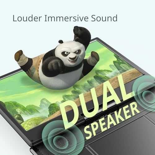 Нов OTON Портативен DVD плейър14.1", Въртящ Екран, 6ч Възпроизвеждане