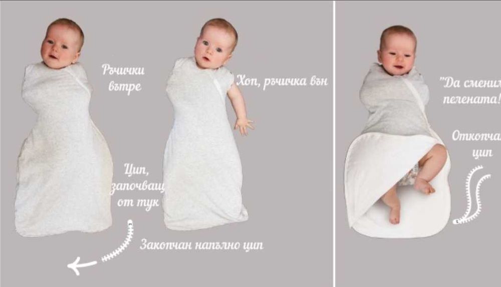 Gro Swaddlebag: 2в1 Чувал и пелена за повиване 1 тог (20-24°С) - Руж