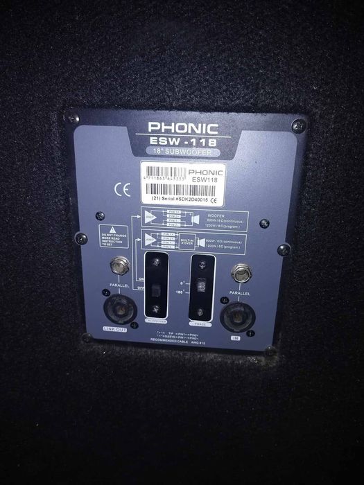 Bașși pasivi PHONIC 18 INCHI