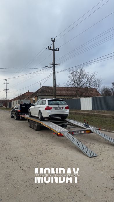 Tractari auto, transport auto platforma 5m si 8.5m