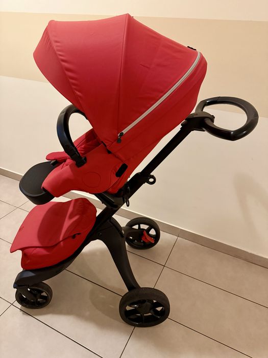 Carucior Stokke Xplory X, geanta transport, suport pahar