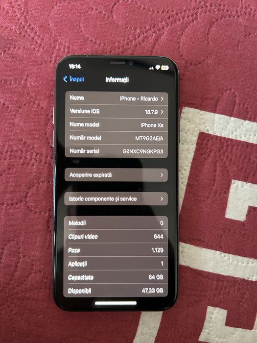 Iphone xs gold de 64gb
