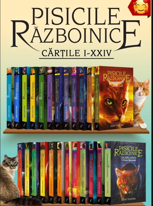 Colecție completă cărți Pisicile Războinice( volumele disponibil 1-24)
