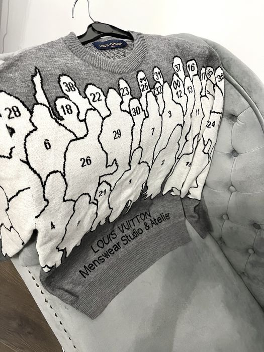 Pulover Louis Vuitton Studio barbati, 100% lână,mas M,nou,eticheta