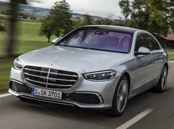 Капаци фарове Mercedes W223 S350 (20-22) Glass амг крушки LED ново