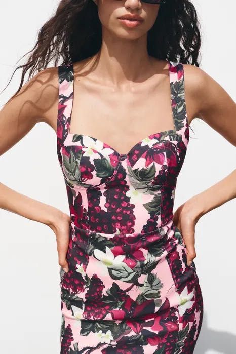Zara платье в принте