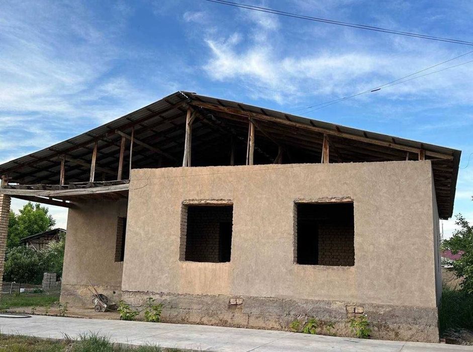 Продаётся в Ийк ота недостроенный дом-участок.