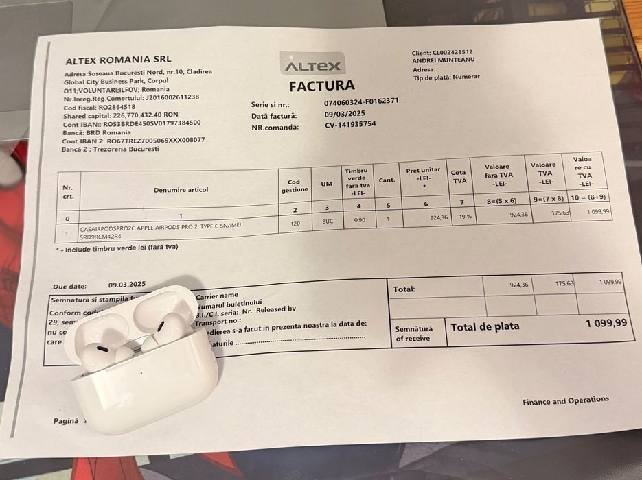 Airpods 2 pro cu Anc