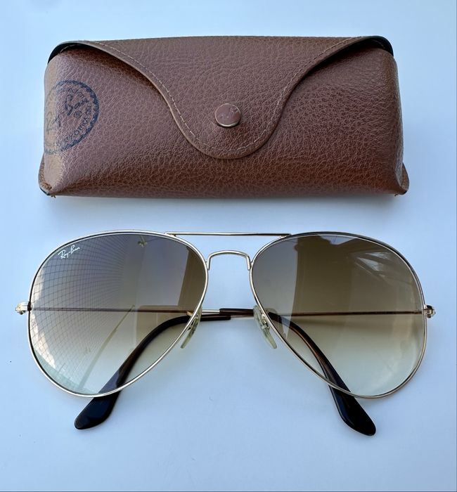 Ray-Ban RB3025 Aviator,Large/Made in Italy, кафяв градиент