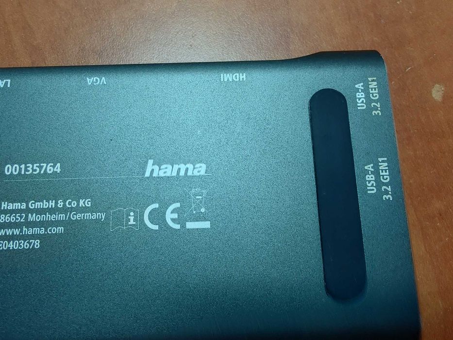 Hama Staie Docking 7în1 USB-C 3x USB-A 3.1 HDMI VGA LAN USB-C (PD)