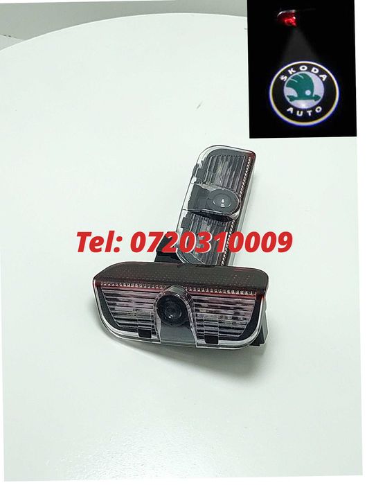 Proiectoare Logo Skoda Superb Portiera  Led Laser emblema sigla H