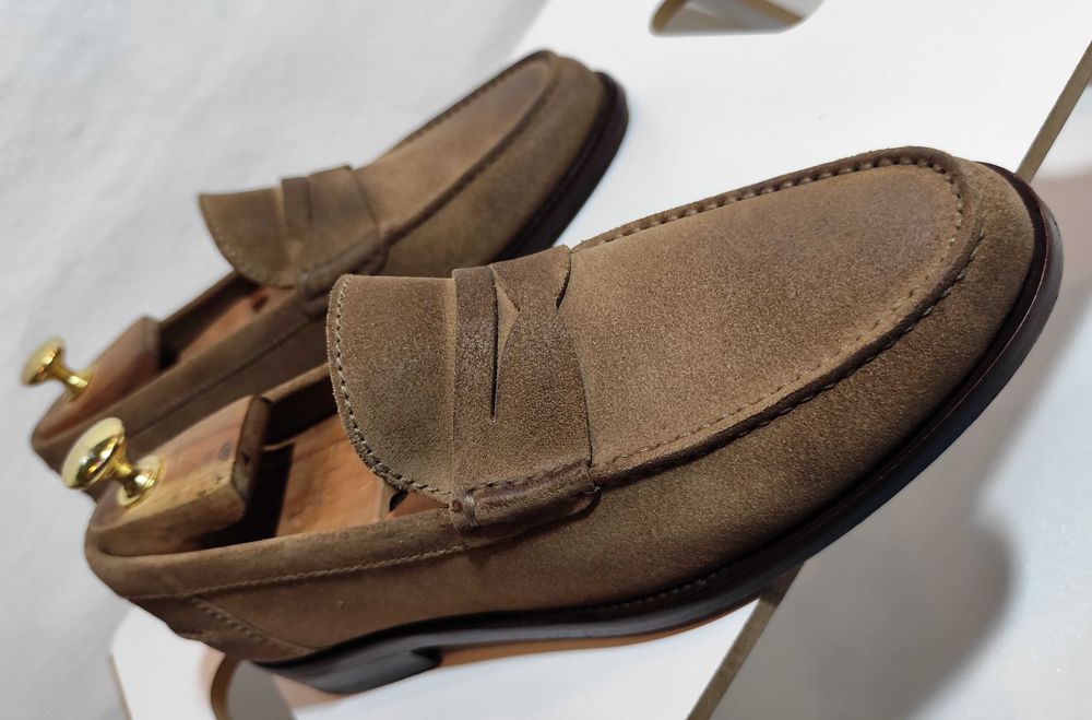 Pantofi loafer 40 40.5 penny Baccaglini piele naturala moale camel