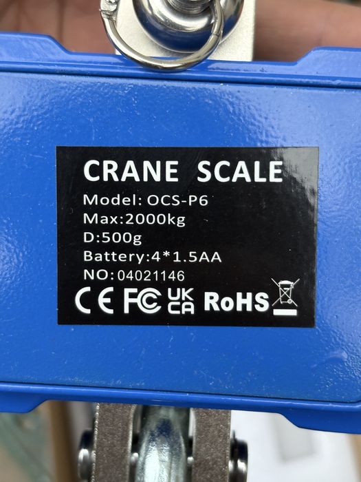 Cantar electronic pentru macara 2000 kg cu telecomanda