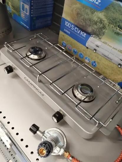 Aragaz 2 Ochiuri 100s cu detentor și - produs resigilat Decathlon