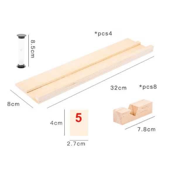 Joc de societate Remmy Rummy Remi din lemn, 106 piese, NOU 99 Lei