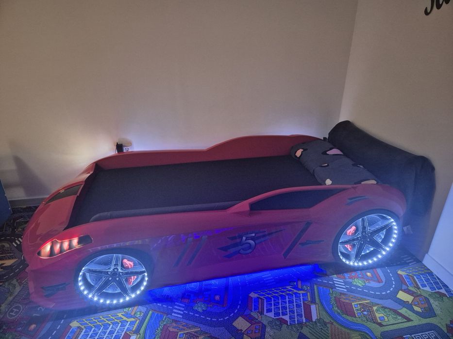 Vand pat copii tip masina cu led