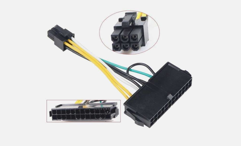 Adaptor Dell sursa ATX 24 pin la 6 pini, Active, 10 CM