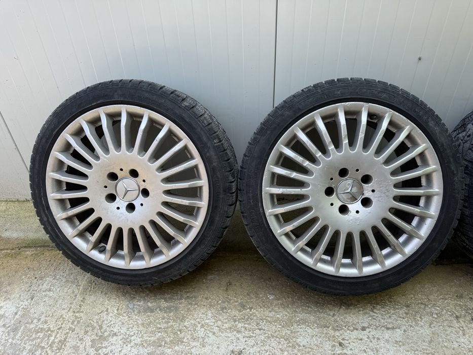 4 бр оригинални джанти 5х112 Mercedes 18ки спорт пакет с гуми подарък