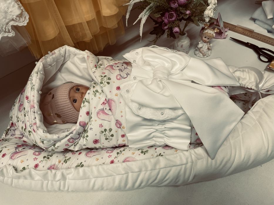 Ручная работа.Кокон гнездо и одеяло.Новое.