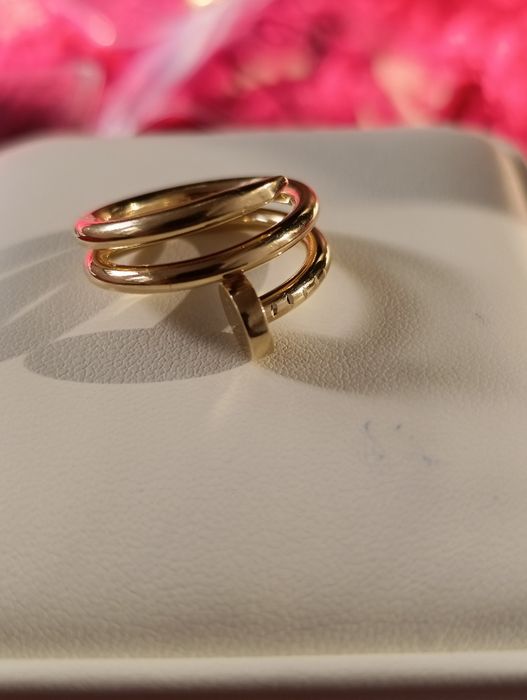 Золотое кольцо CARTIER  гвоздь,Турецкая изделия, проба585 вес 3,49 гр