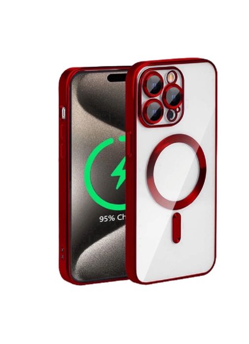 Iphone 14/15/16e/17 PLUS PRO MAX Husa Silicon 0,2mm Lucioasa Cerc Magn