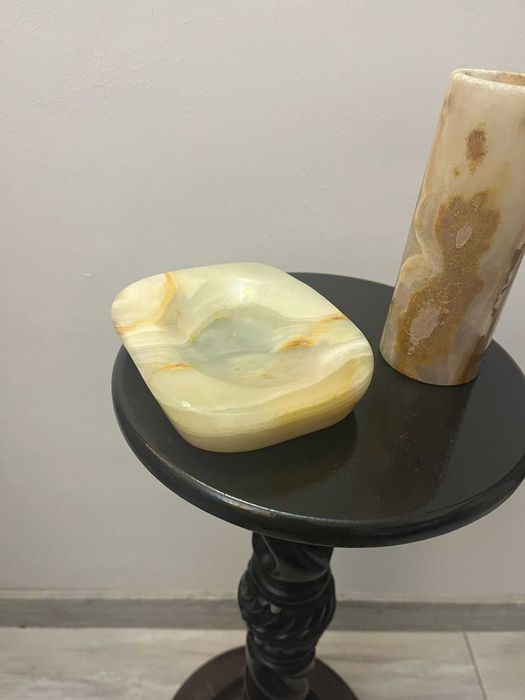 Set 2 bibelouri din onix bibelou figurine figurina statuete scrumiera