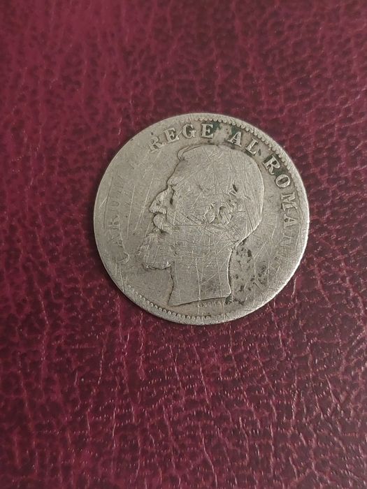 Moneda argint 1 leu 1894.