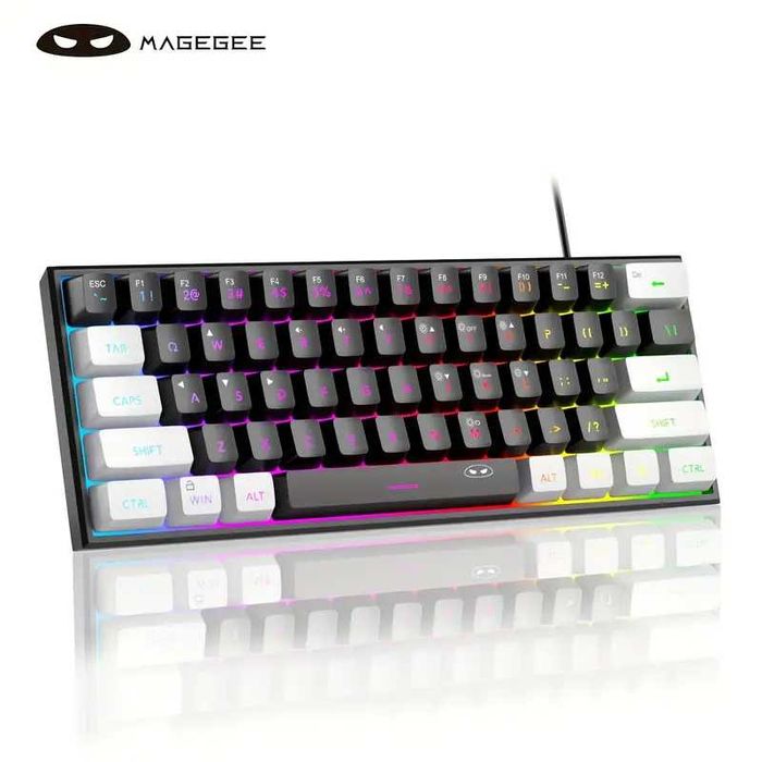 Tastatură noua mecanică de gaming V900, compactă 60%, iluminare RGB