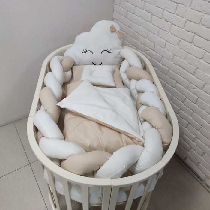 Бортики косичка для кроваток