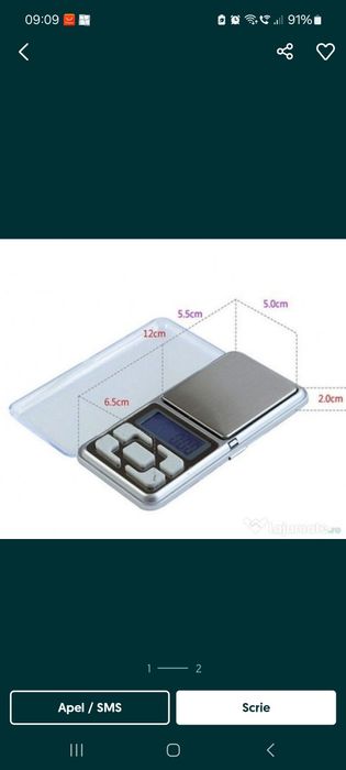 Cantar bijuterii cu precizie 0.1 - 200 grame