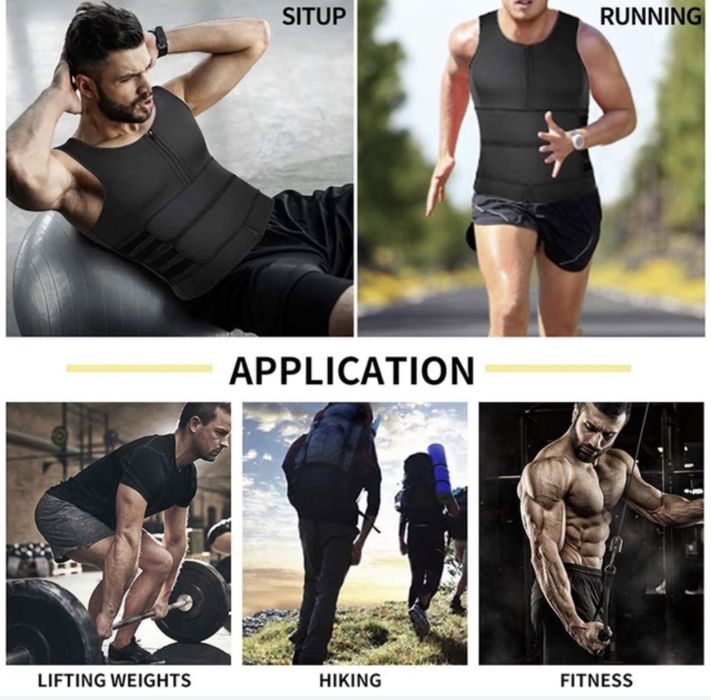 Мъжка неопренова жилетка за изгаряне на мазнини