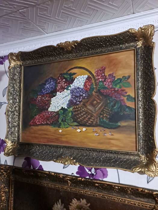 Tablouri vechi.  Pictura pe pânză, cânepă.