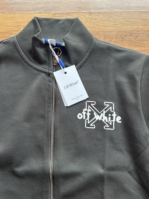 Мъжки,памучен,черен екип OFF White с голяма щампа на гърба