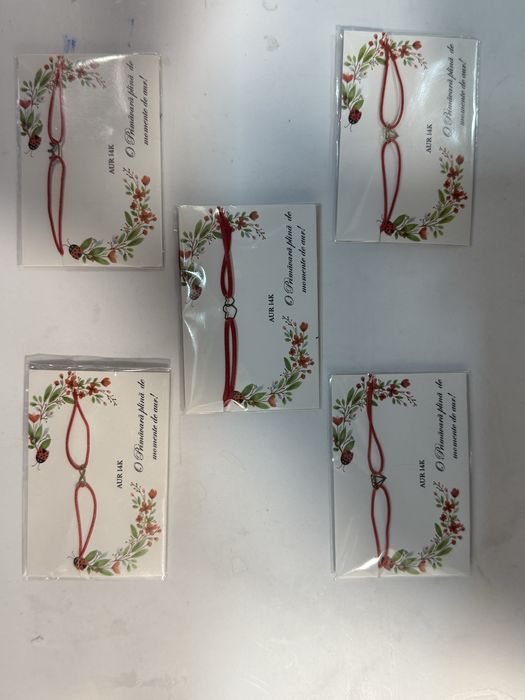 Martisoare din AUR 14 ka cu Snur ReglabilAmanetRahova295