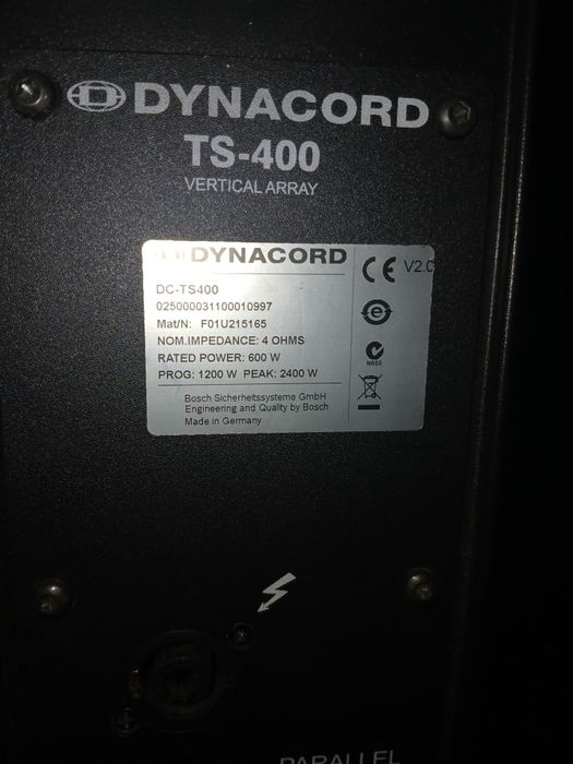 Vand dynacord ts 400 ca noi 600 w rms cu huse  totul oroginal