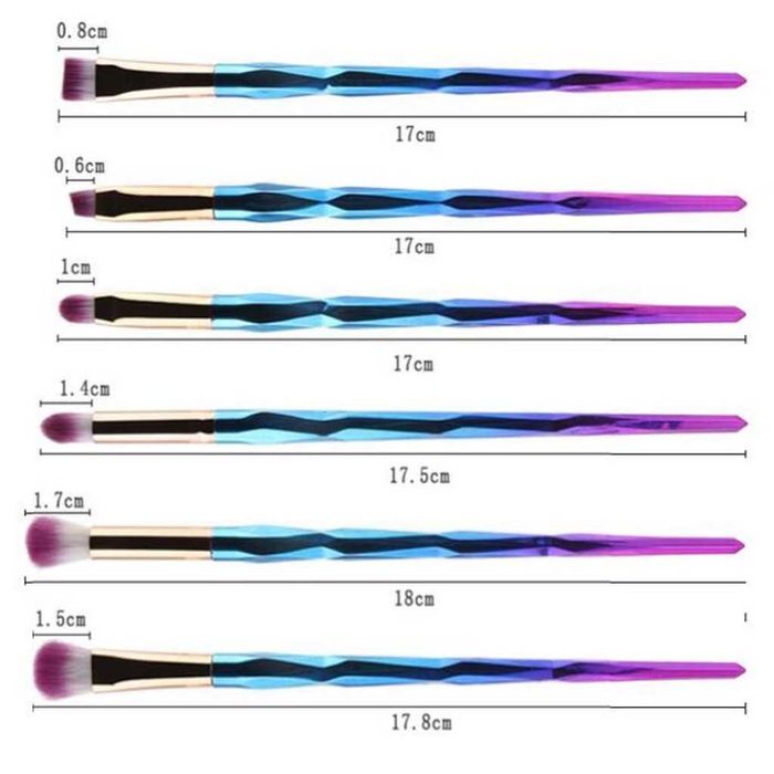 Комплект 10 броя четки за грим