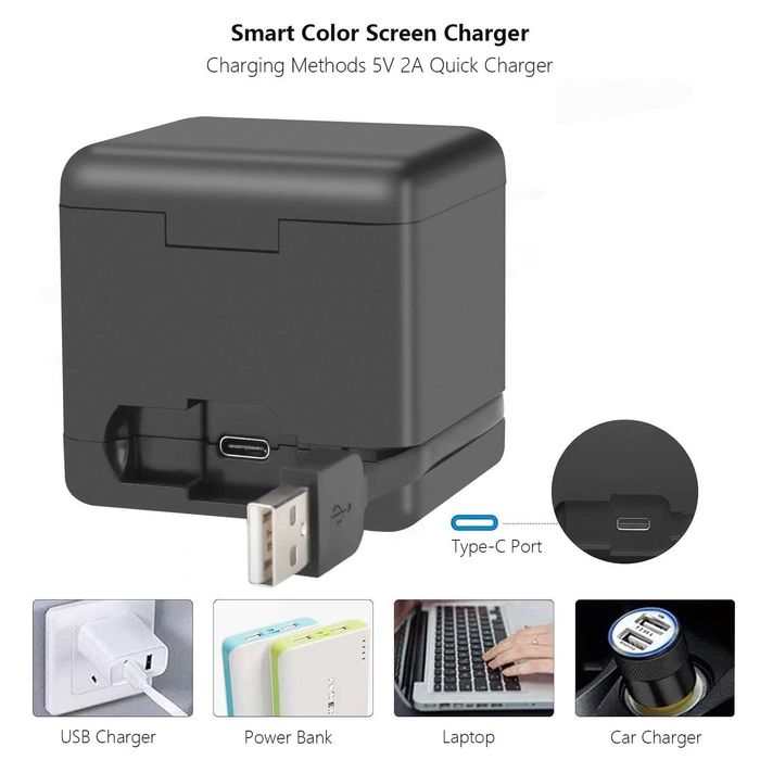 Set 2 acumulatori + incarcator triplu camera actiune Insta360 Ace Pro