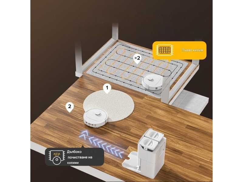 Робот Прахосмукачка Roborock Qrevo S - 7000Pa, Бял