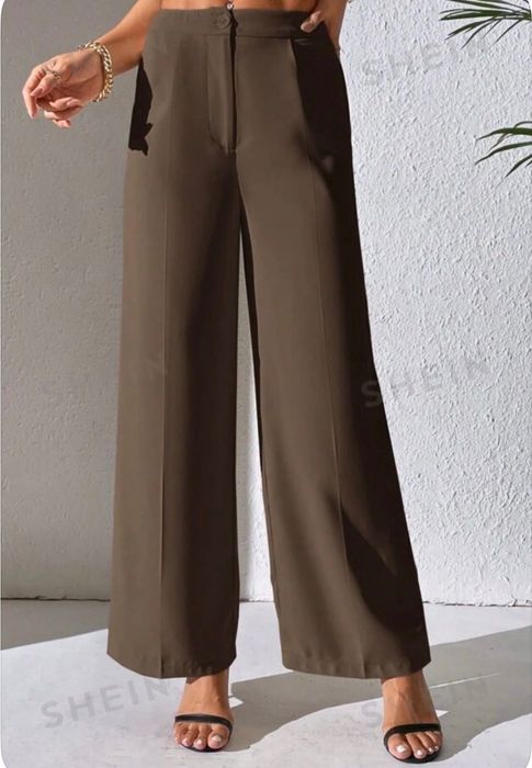 Pantaloni de birou, superbi, eleganți, largi, Petite M, kaki