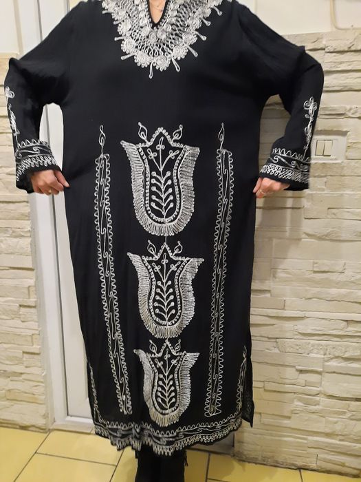 Jacheta alb/negru XL, Ie alb/negru, 46/48 bumbac /lame