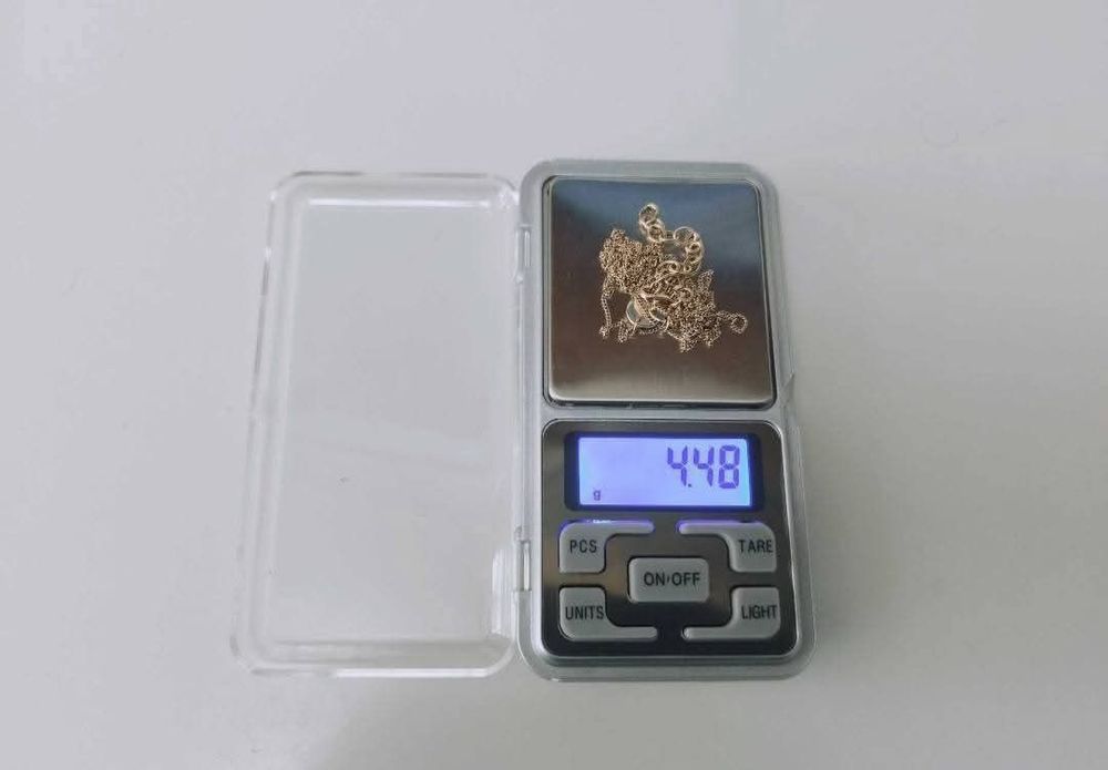 Vechi colier lant dublu argint 925 placat cu aur, pandativ banut